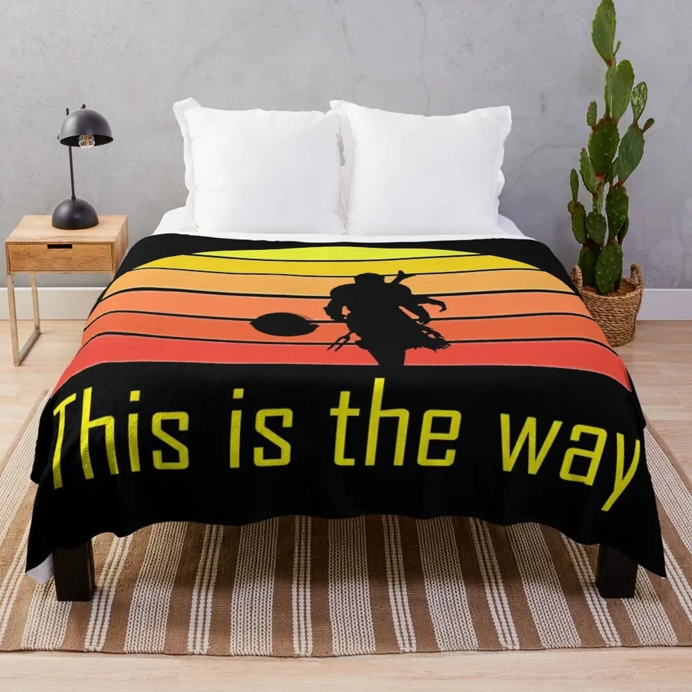 Copy of Mando this is the way Throw Blanket Decorative Sofas halloween Soft Big for winter Blankets