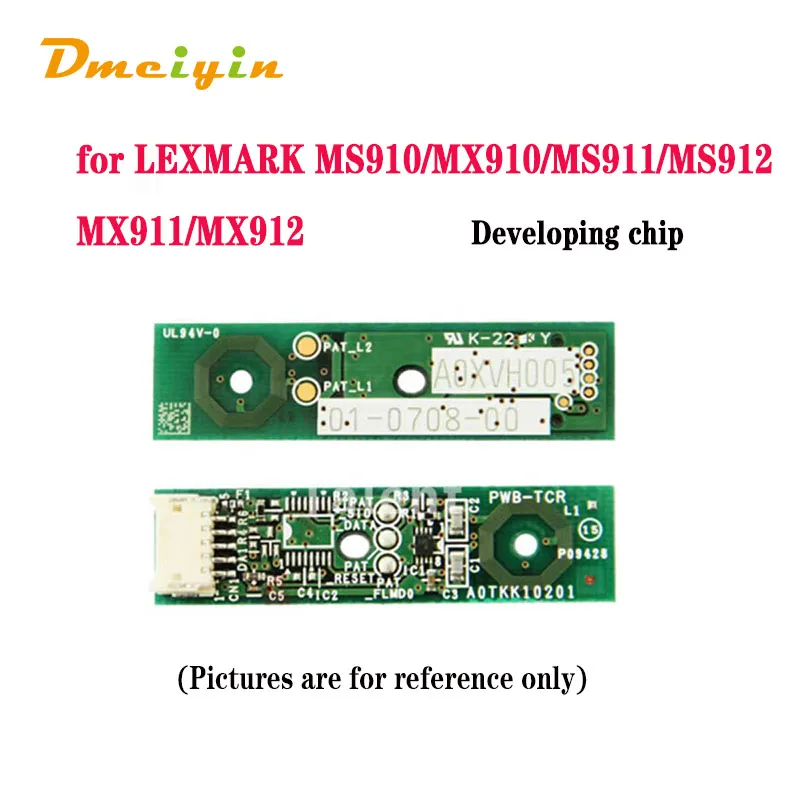 Cor Desenvolver Chip para Lexmark, Páginas 600K, MS910, MX910, MS911, MS912, MX911, MX911, MX911, MX912, MX912