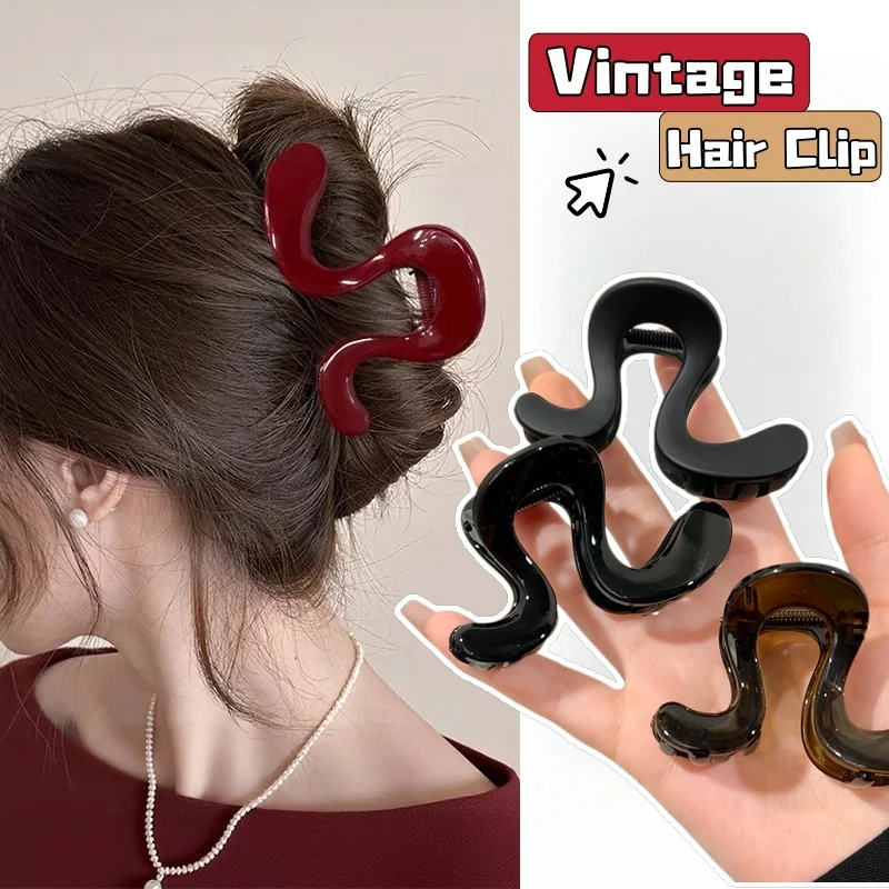 Novos Grampos de Cabelo Femininos Elegantes, Presilhas Premium para a Parte Traseira da Cabeça, Acessórios de Cabelo Simples e Irregulares, Acessórios de Cabelo da Moda 2026