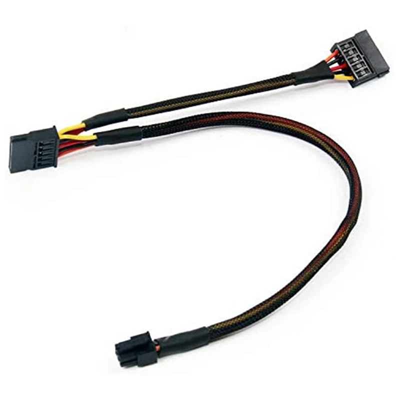 2X Mini 6Pin To 15Pin X2 SATA Power Cable Cord For DELL Vostro 3650 3653 3655 Desktop Computer HDD SSD Expansion Cable