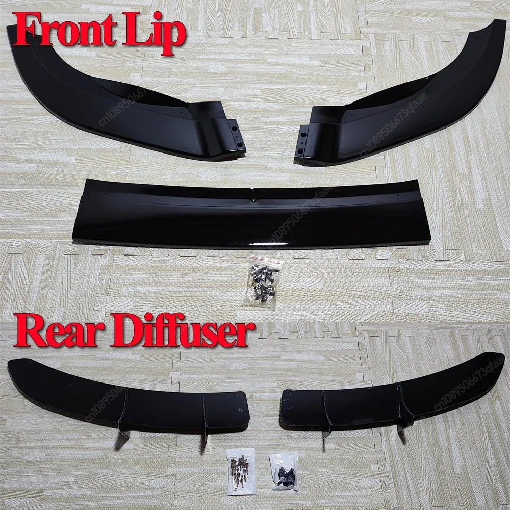 Voor VW Golf 6 MK6 R R20 2008-2013 Auto Voorbumper Lip Spoiler Splitter Diffuser Deflector & achterbumper Diffuser Bodykit Tuning