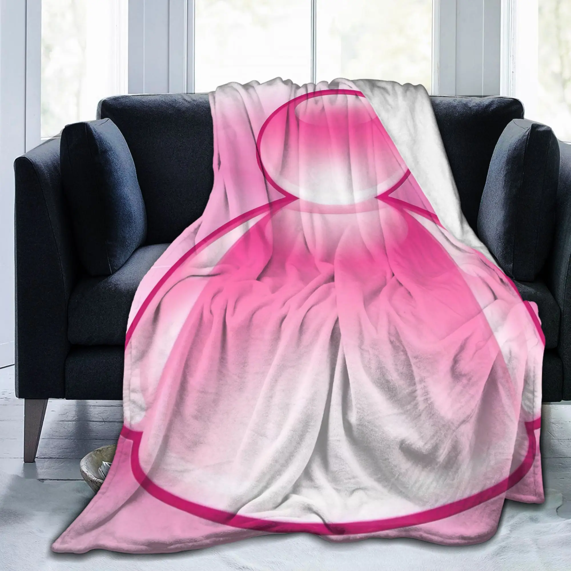 Pink Frutiger Aero Person Art Vibes Blanket Flannel Printed Scenery Multifunction Super Soft Bedding Throw Blankets for Home