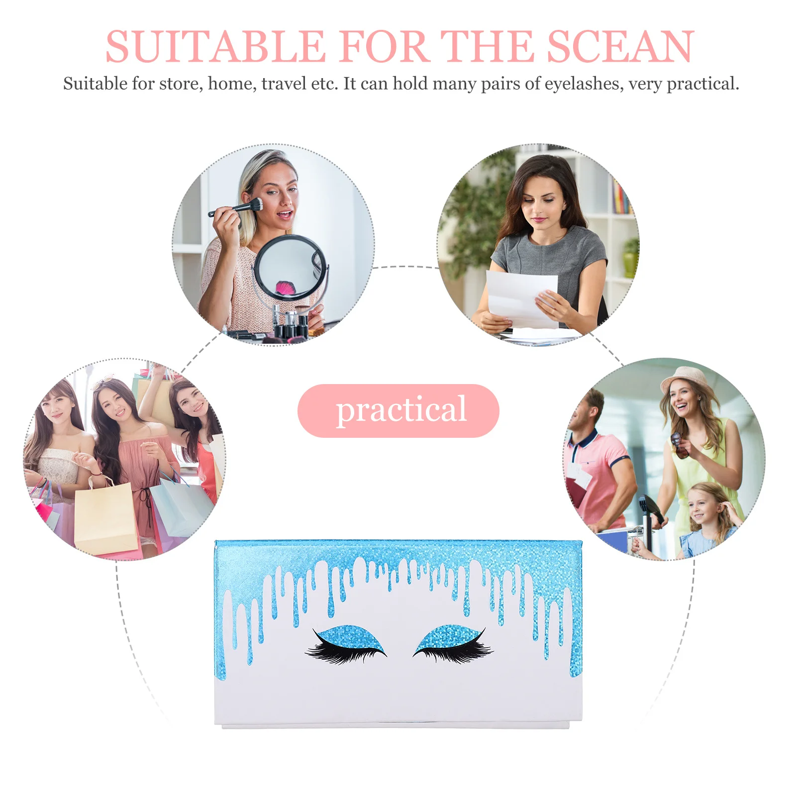 2 stuks valse wimper opbergdoos mooie papieren hoes grote capaciteit wimper organisator lichtgewicht draagbaar voor cadeau