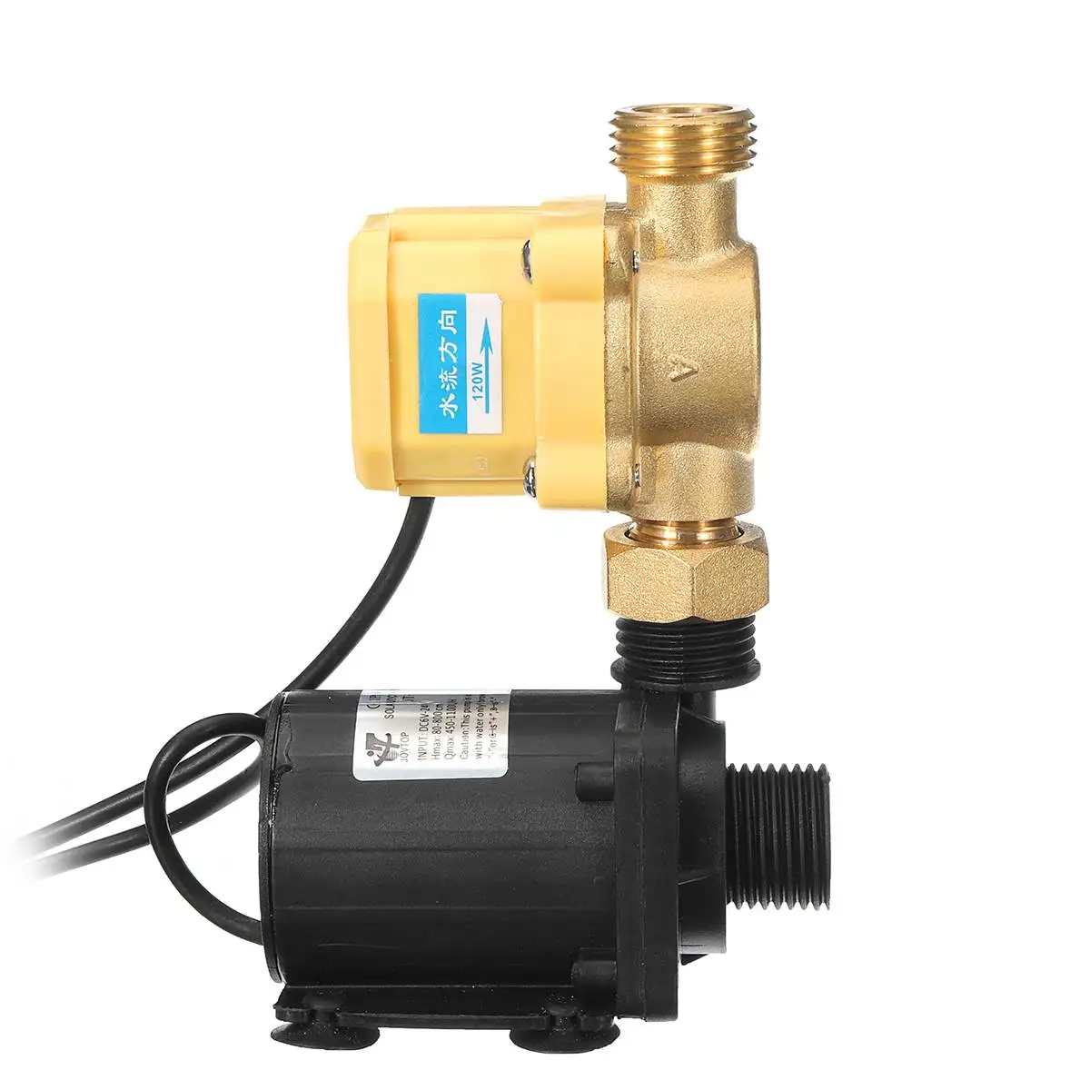 DC 24V 1100L/H Water Pump Shaft Pump Solar Brushless Motor Water Circulation Heater Shower Machine Booster Submersibles Pump