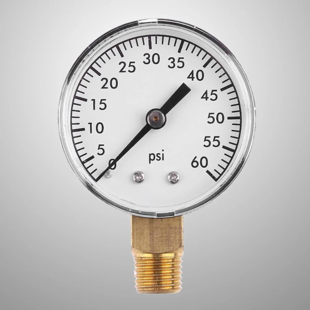 مقياس ضغط الفراغ فائدة متينة صغيرة محمولة 0-60 رطل لكل بوصة مربعة لضاغط الهواء قياس زيت الماء والغاز مقياس الفراغ