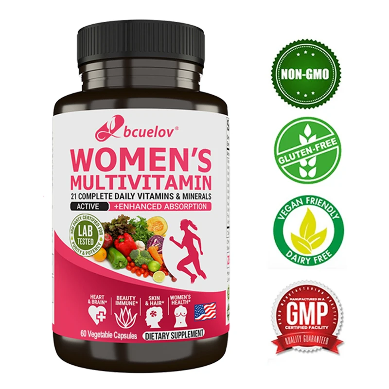 Women\'s Multivitamin, Supplements Vitamins A, C, D, E and Zinc, Supports Bone Immune Health, Vitamin B12, Biotin, Calcium