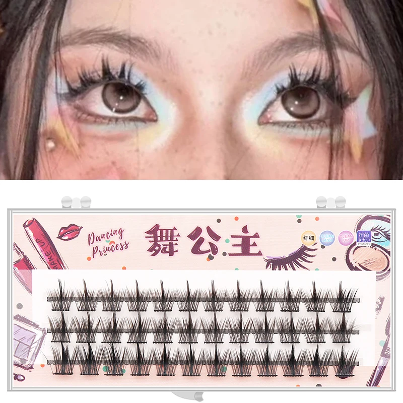 Manga Lashes 3 Reihen 3D Faux Nerz Wimpern Natürliche falsche Wimpern Anime Wimpern Weiches Licht Natürliche Wimpern Verlängerung Make-up – Detail 17