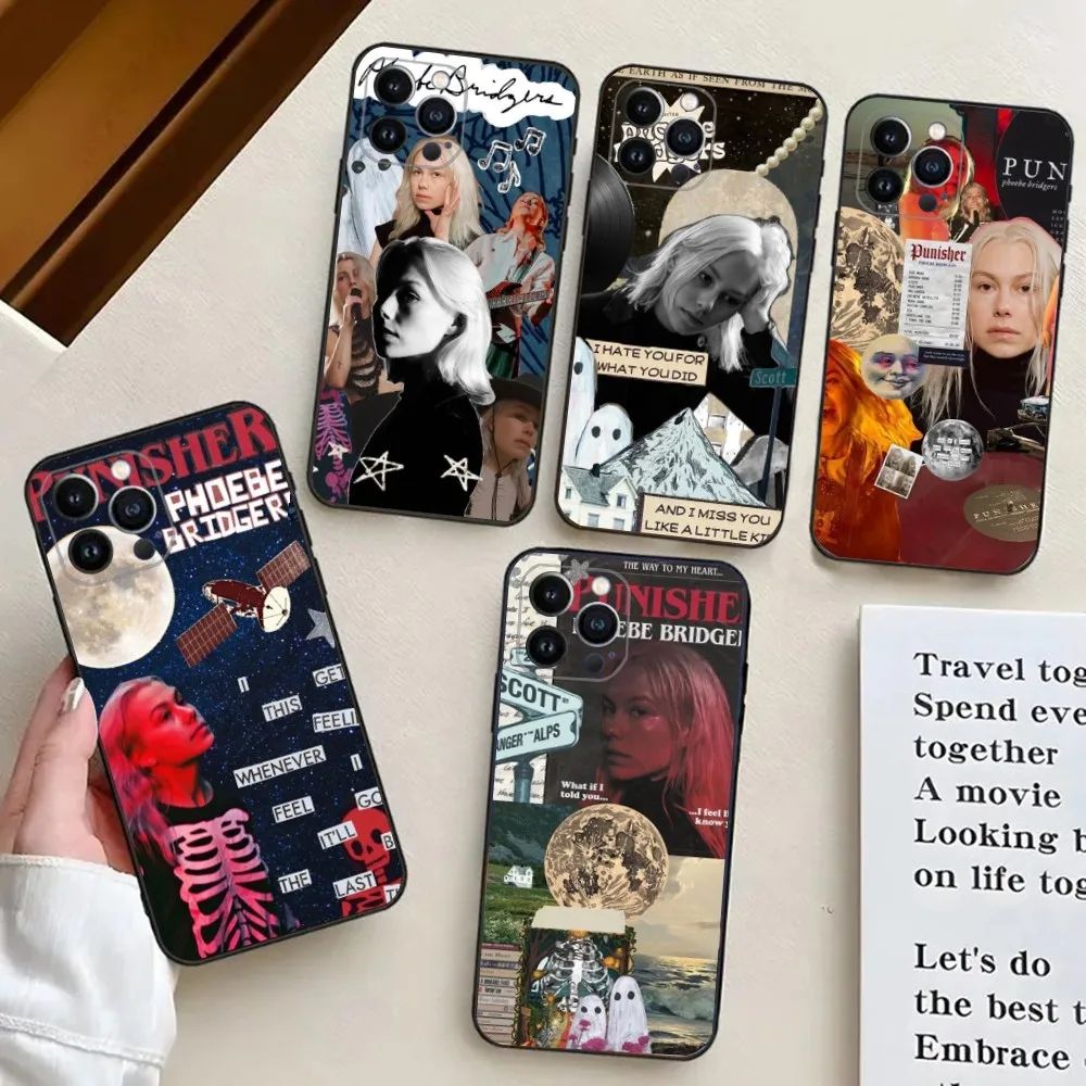 Punisher Phoebe Bridgers  Phone Case For iPhone 15,14,13,12,11,Plus,Pro Max,XS,X,XR,SE,Mini,8,7 Soft Silicone Cover