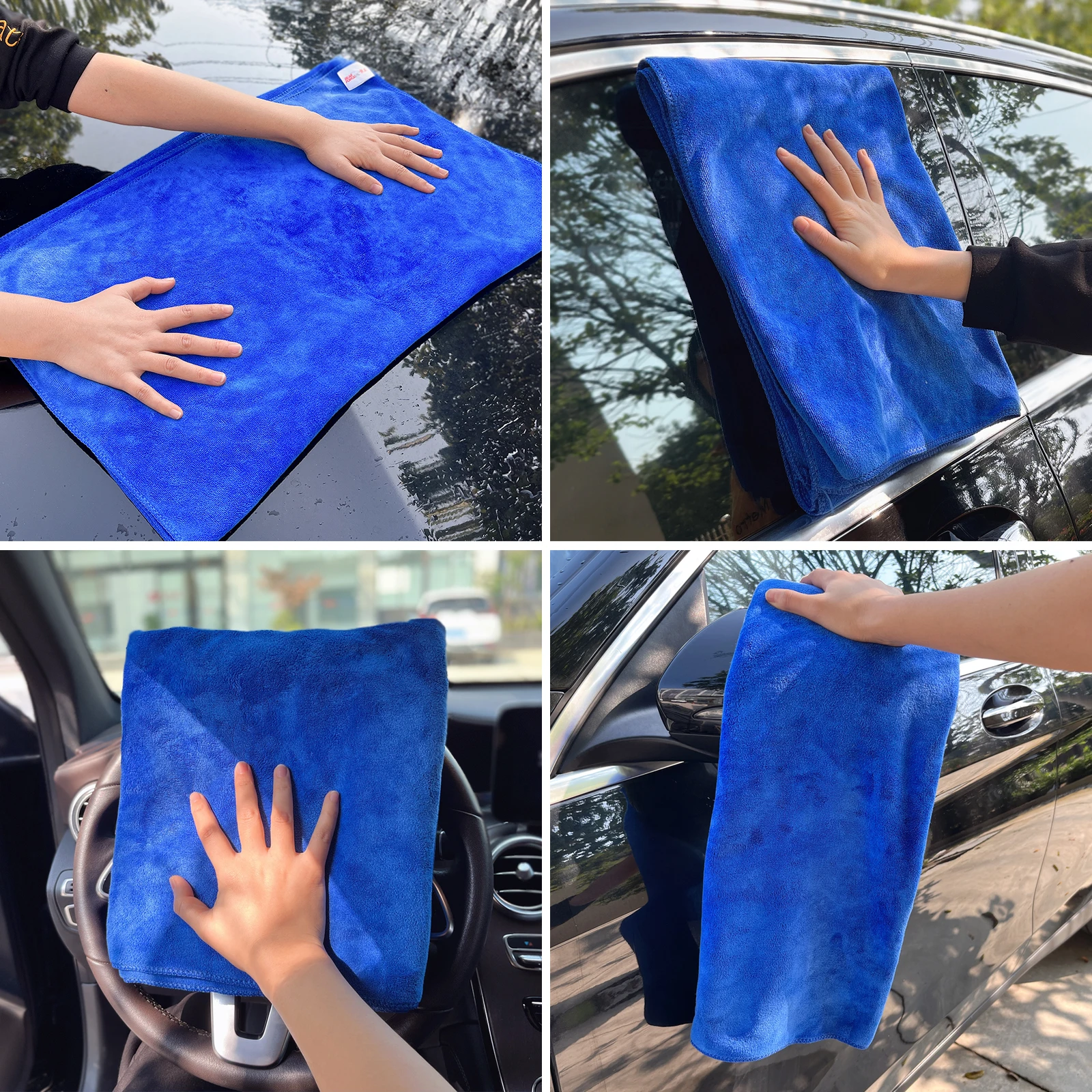 Car Wash Microfiber Towel 160x60cm Extra Large Size Car Cleaning Drying Cloth Super Absorbent Towels Car Detailing Care