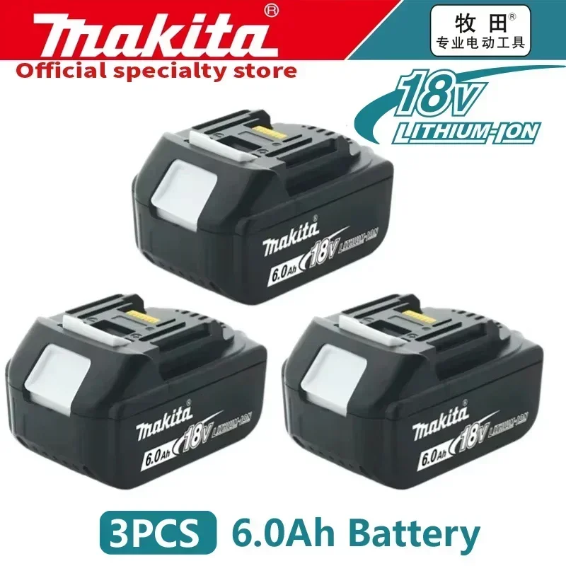 100% Makita Original 18V 6000mAh Lithium ion Rechargeable Battery 18V drill Replacement Batteries BL1860 BL1860B BL1830 BL1850