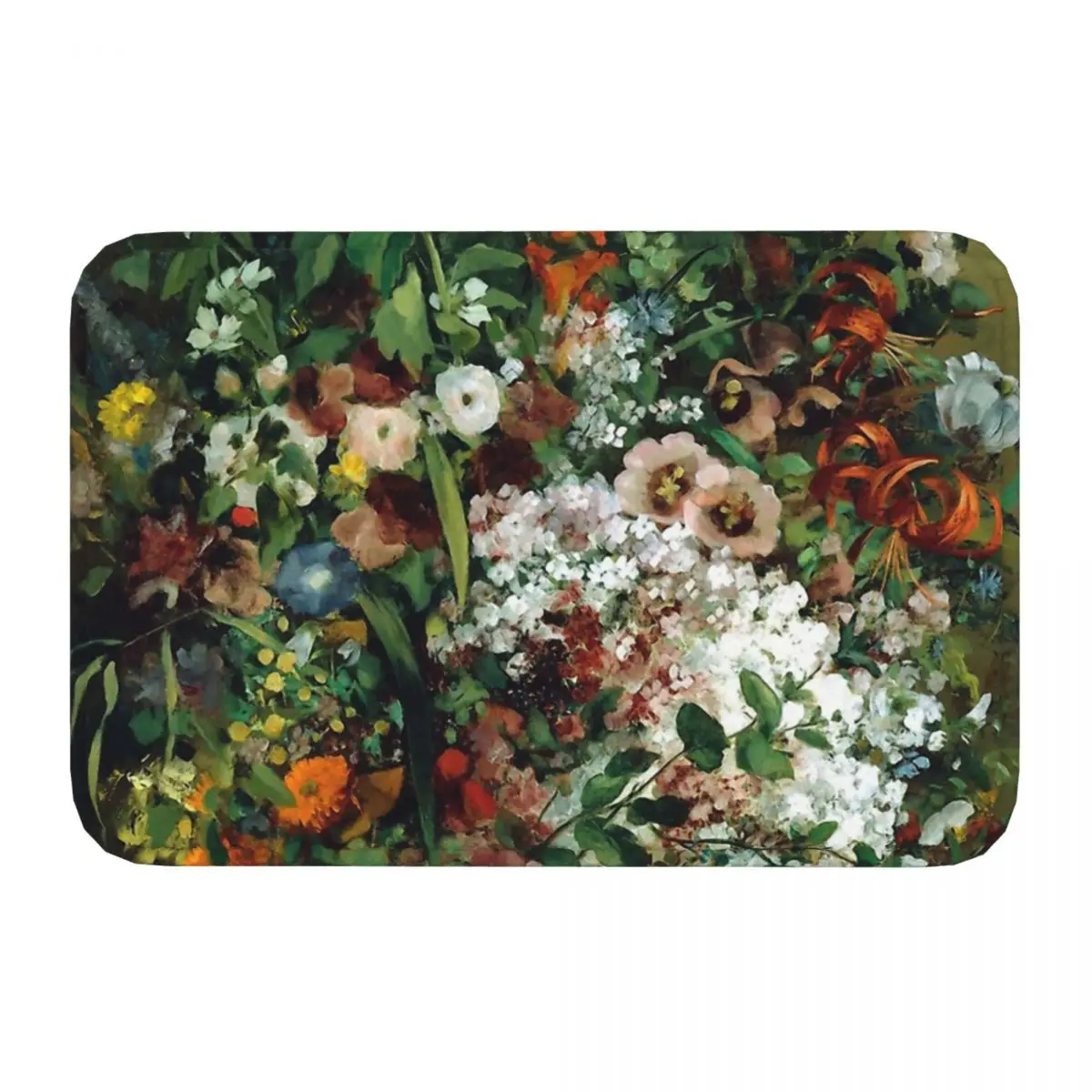 Bouquet Of Flowers In A VaseBedroom Mat Gustave Courbet Doormat Living Room Carpet Entrance Door Rug Home Decor