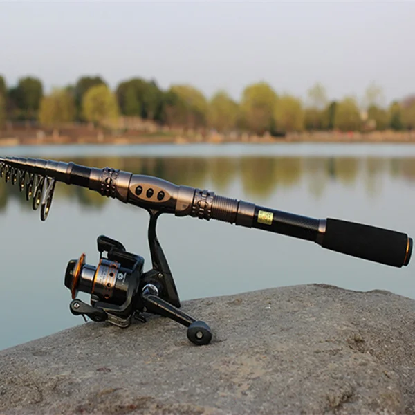 

1.8M Telescopic Fishing Rod Retractable Design Eva Handle Strong Tension Capacity Portable For Heavy Fish Fishing Pole Angling