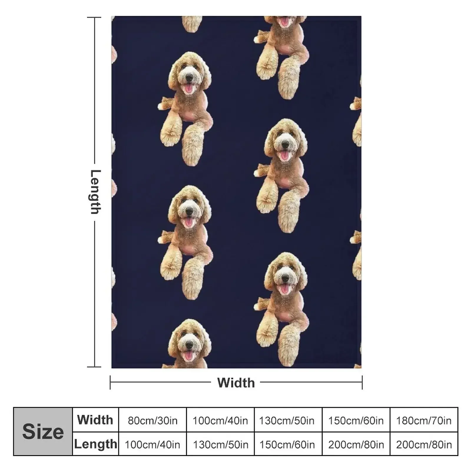 Labradoodle Cute Cartoon Dog Throw Blanket Decorative Beds Thermal Bed Luxury St Blankets For Bed Camping Blankets