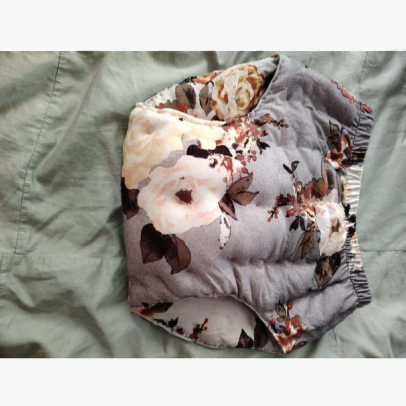Handmade Floral Printed Filled Cotton Briefs High Waist Thick Soft Fluffy Warm ABDL Panties Washable Comfortable Underwear ﻿