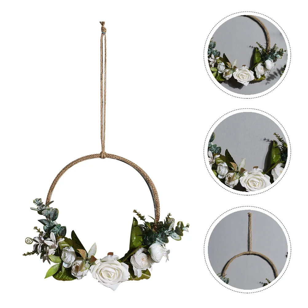 

1Pcs Realistic Lily Wall Wreath Decorative Hanging Garland Stylish Indoor Outdoor Adornment for Living Room Bedroom Party