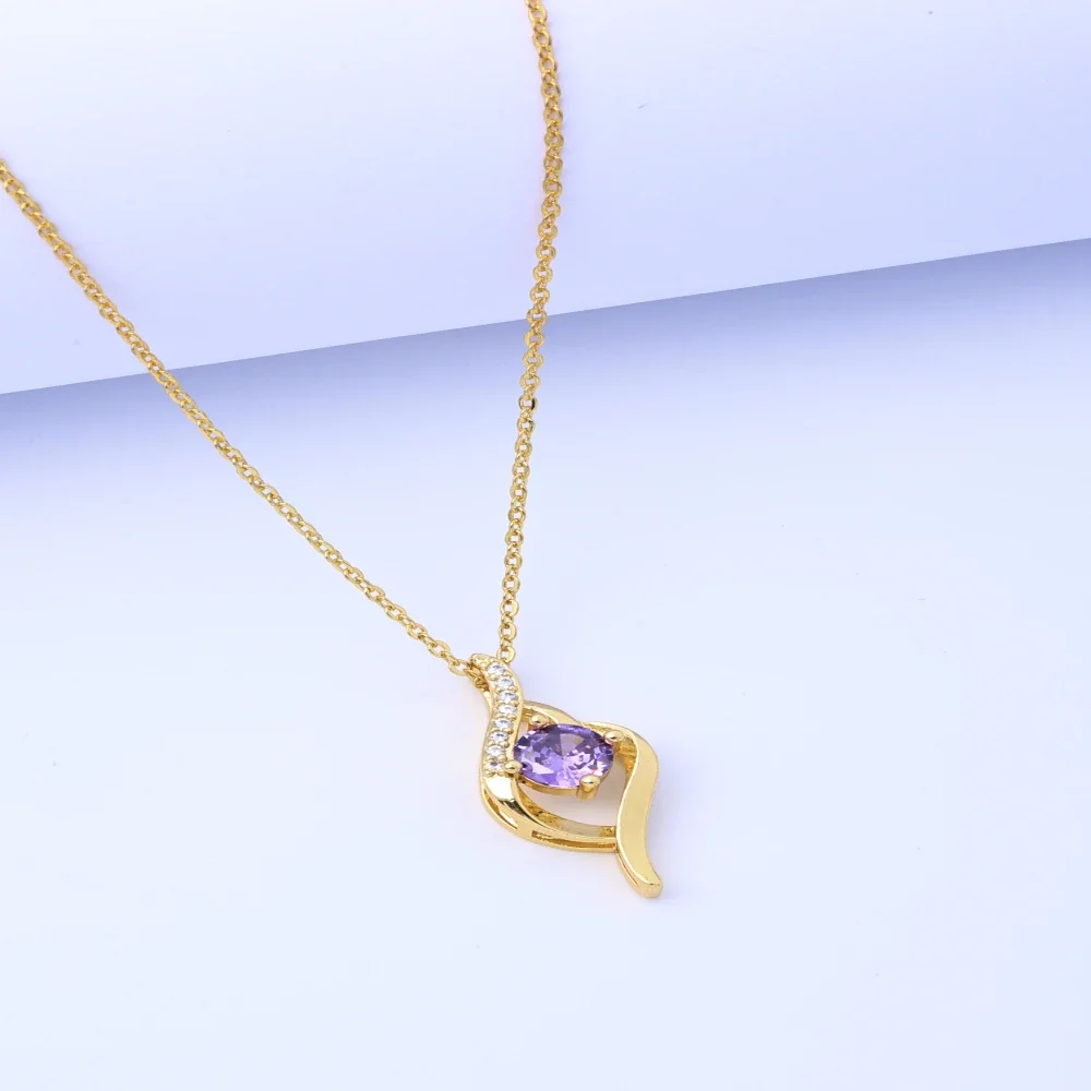 قلادة على شكل قلب للنساء - مجوهرات سلسلة الترقوة غير باهتة من الفولاذ التيتانيوم، تصميم فريد من نوعه، زخرفة أنيقة، Fa