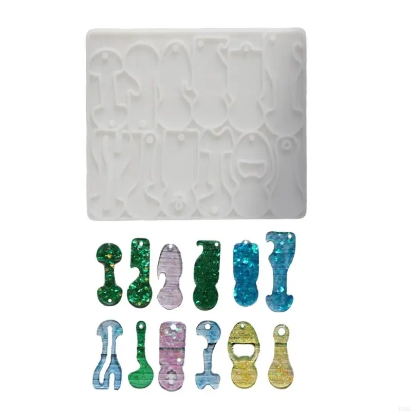 

HXBA Easy Use Silicone Keychain Mould for Homemade Trolley Tokens Accessories
