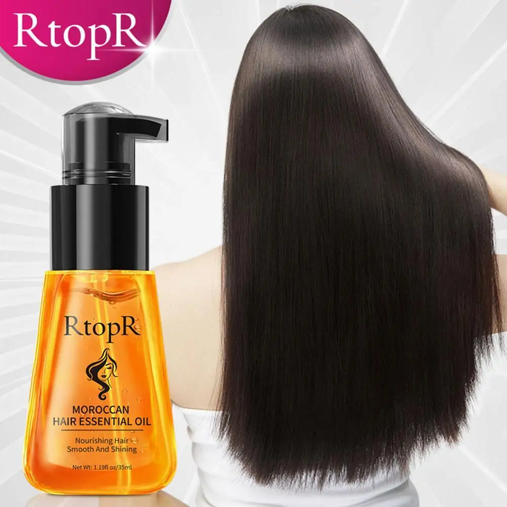 

Morocco Argan Hair oil Care Essence Nourishing Repair Damaged Improve Split Hair Rough Remove Greasy Treatment Hair Care 35ML