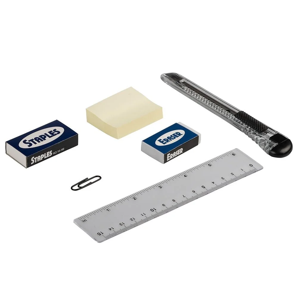 Set di forniture per organizer da tavolo Soluzione di archiviazione girevole trasparente Forniture per ufficio Accessorio da scrivania compatto Elimina gli ingranaggi