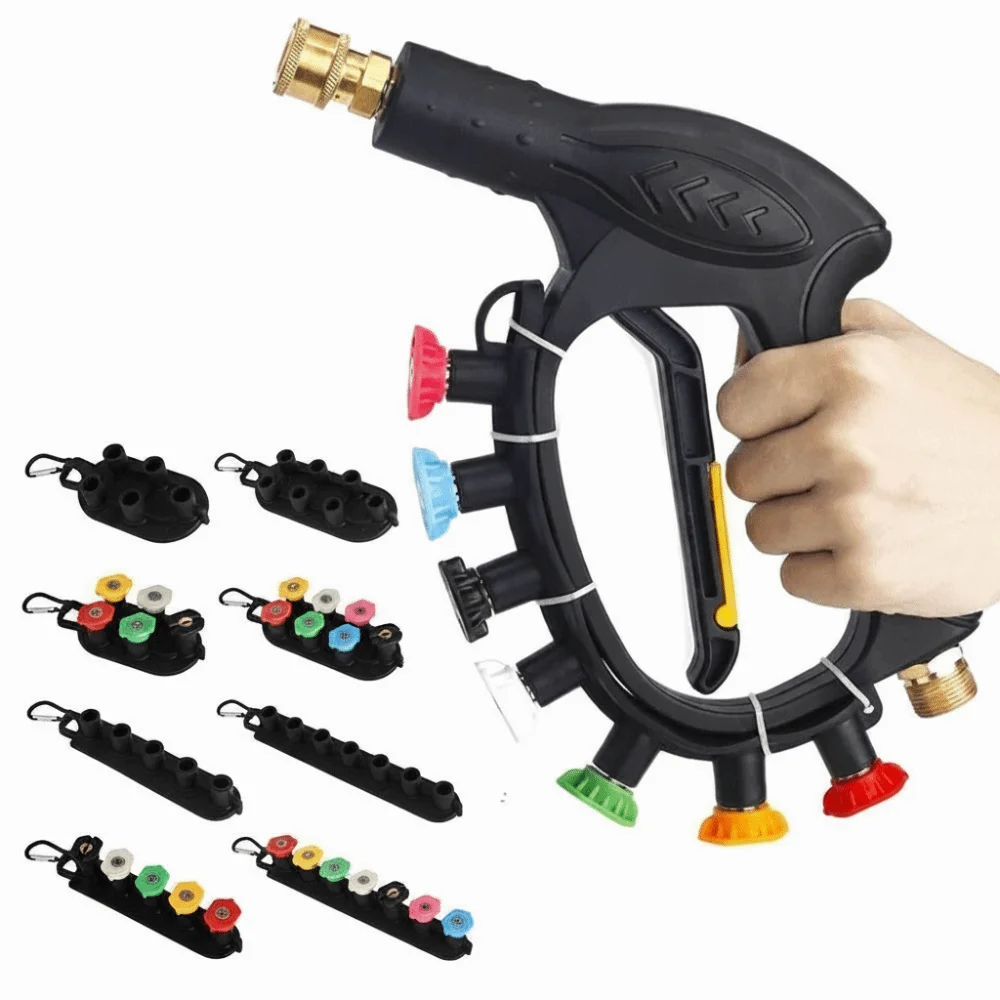 5/7 PCS 5/7-Piece Set Washer Nozzle Tip Set 1/4 Inch Quick Connector Quick Connect Pressure Washer Nozzle Tip 4000 PSI