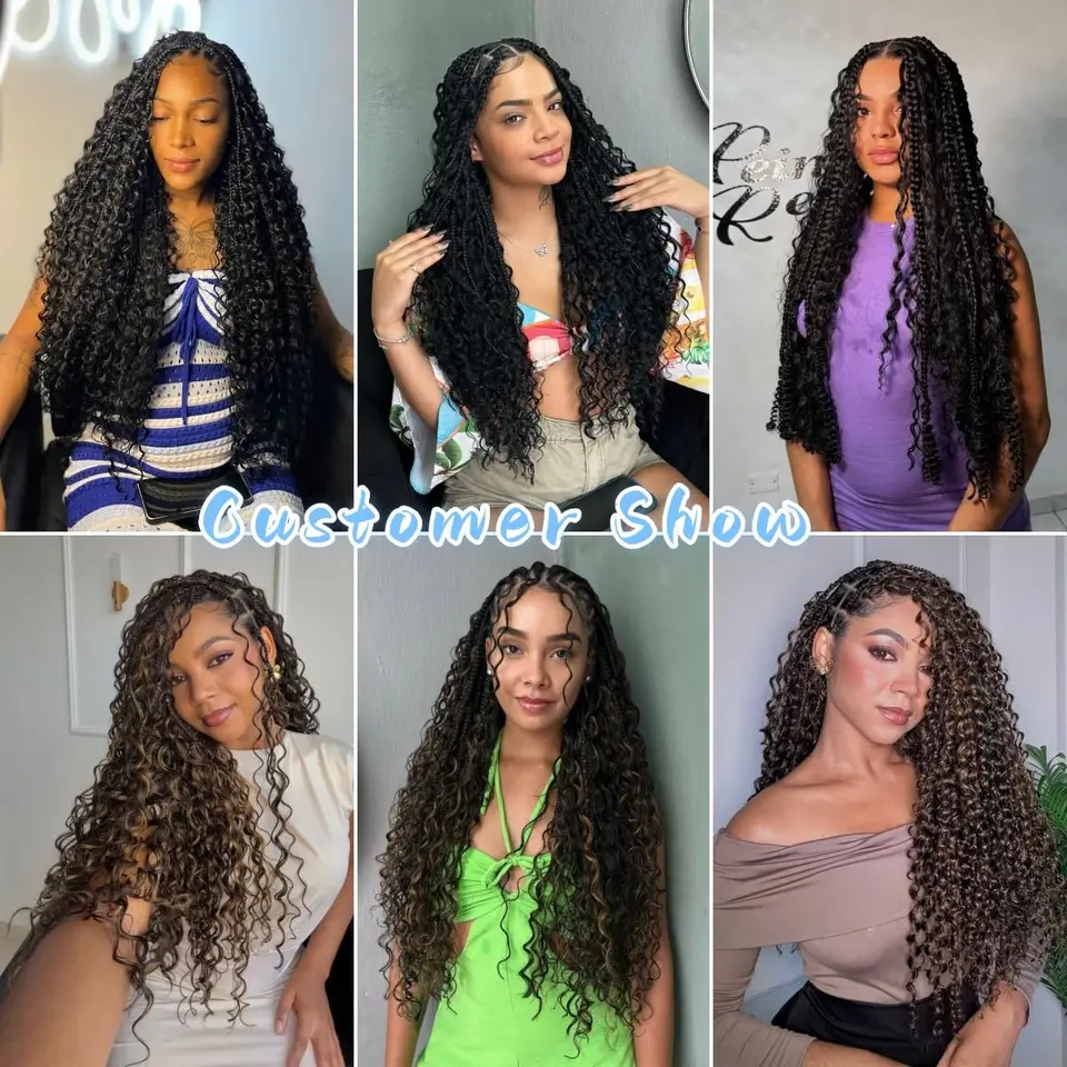 Cabello humano natural rizado estilo burmese para trenzas boho, sin procesar, sin weft, de 10 a 30 pulgadas, color 1B negro, rizos espirales, decolorable, sin enredos, para peinados bohemios 7