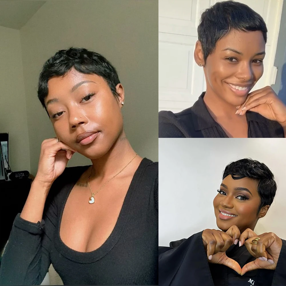 Short Wavy Pixie Cu…