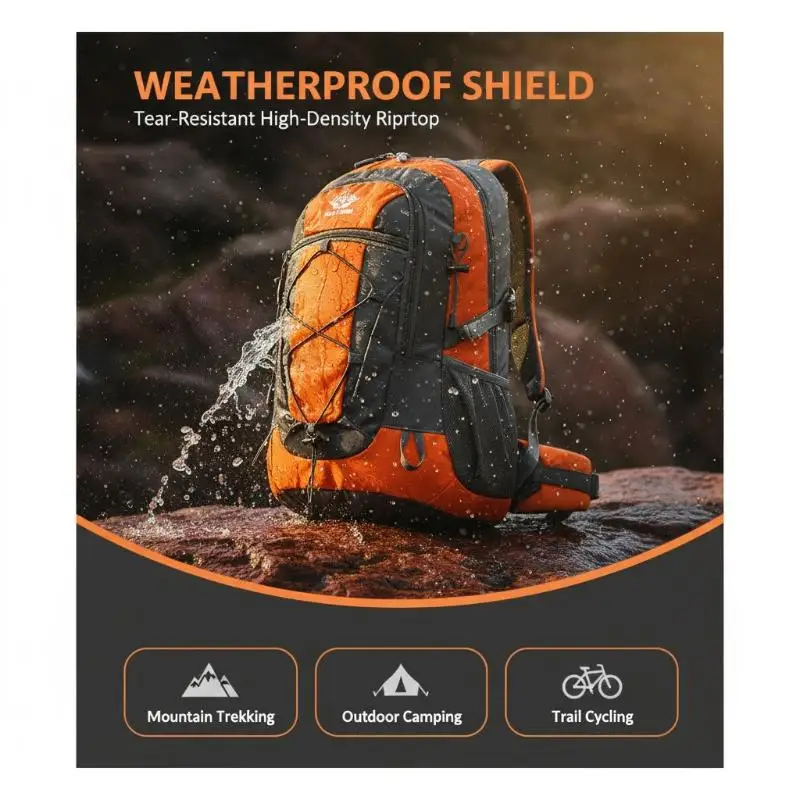 Mochila ligera para senderismo, de gran capacidad, para hombre y mujer, ideal para viajes, deportes y actividades al aire libre, resistente al agua.