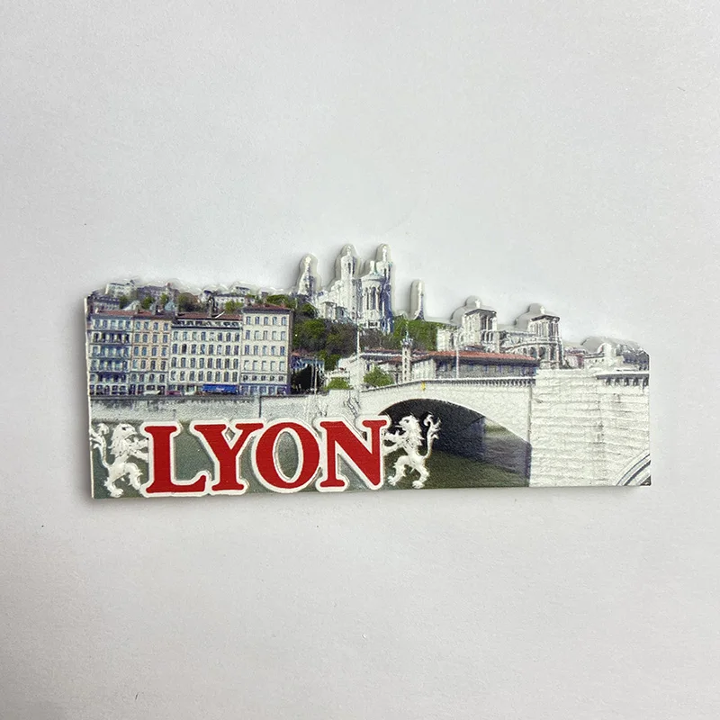 

Lyon, France Architectural landmarks Tourist souvenirs 3D Refrigerator magnets Home decor Items Collection Arts and Crafts gifts