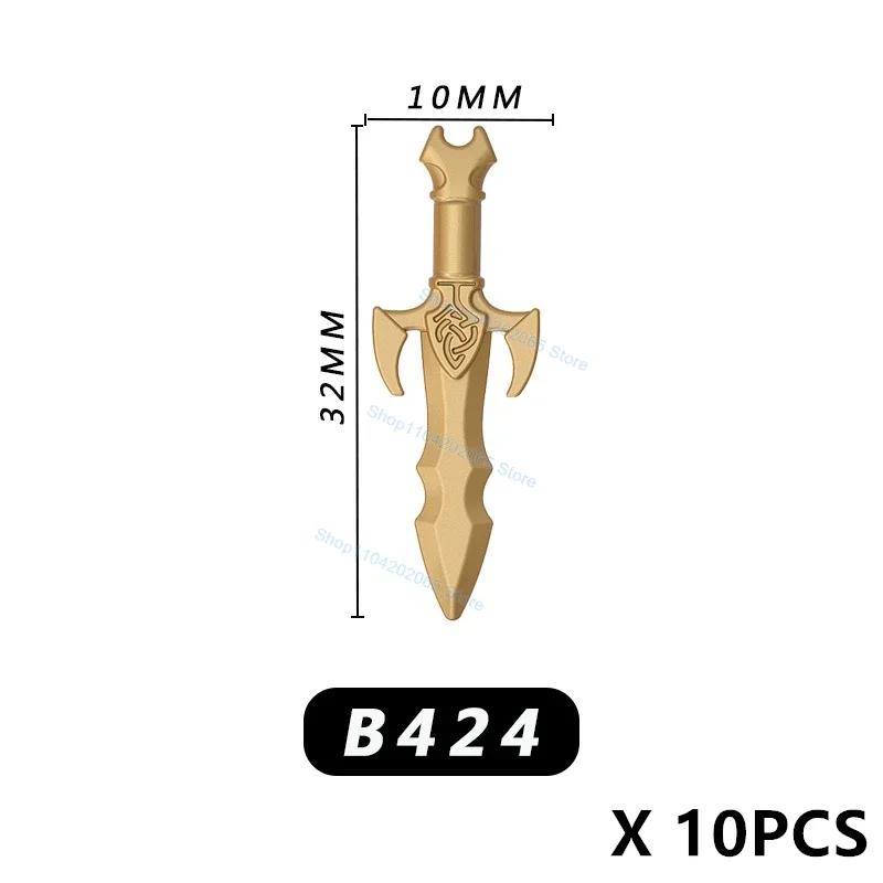 

Axe Shield Hammer Sword Accessories Medieval Military Weapon Building Blocks Figures Toys for Children Gifts PJT057 10PCS