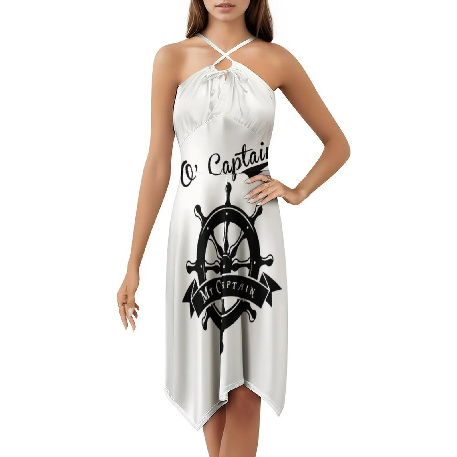 오 캡틴 마이 캡틴 월트 화이트먼 시 보헤미안 민소매 드레스 여성용 프린트 비치 파티 드레스 책 애호가 책벌레