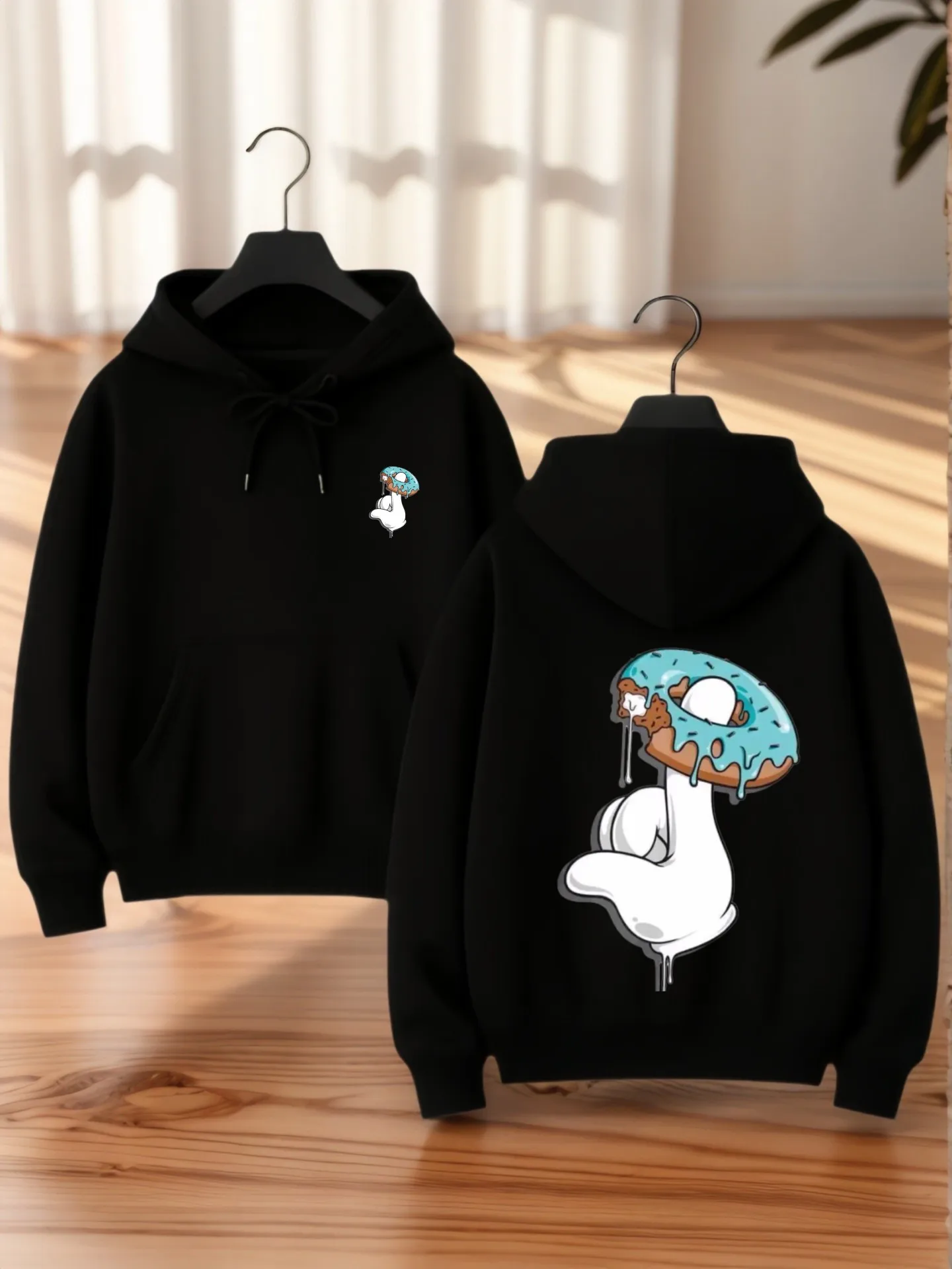 

Graphic Hoodie Women, Letter Print Aesthetic Design, Soft Fabric, Casual Everyday Wear, For Teens