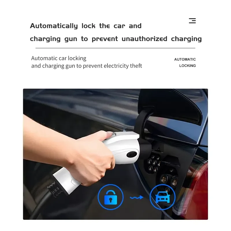 22KW TYPE 2 Plug-and-Play Wallbox EV Charger for Home Use IP55 Fireproof Overvoltage Leakage Protection Scheduled Charging