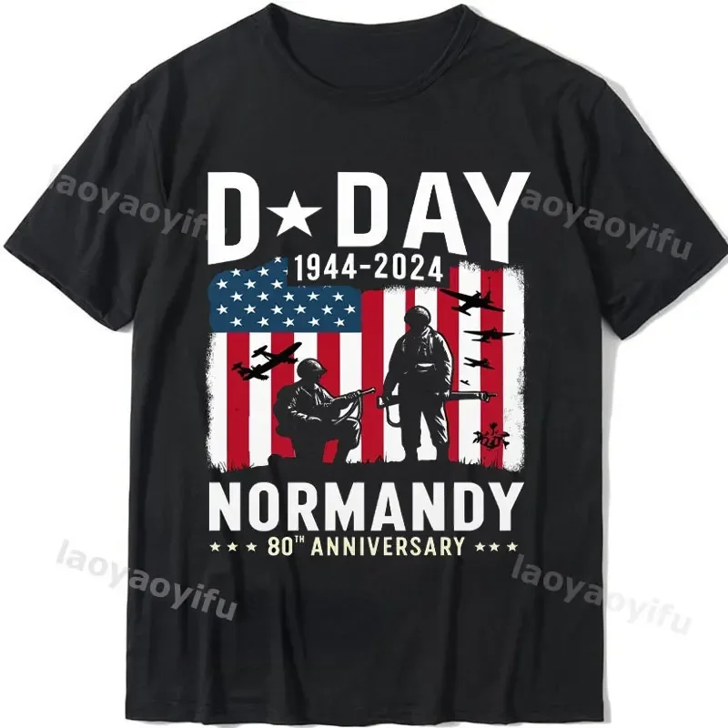 2024 Commemoration of The Normandy Landings Jersey D Day Printed T-shirt Top  Summer Outdoor Mens and Womens Clothing Classic