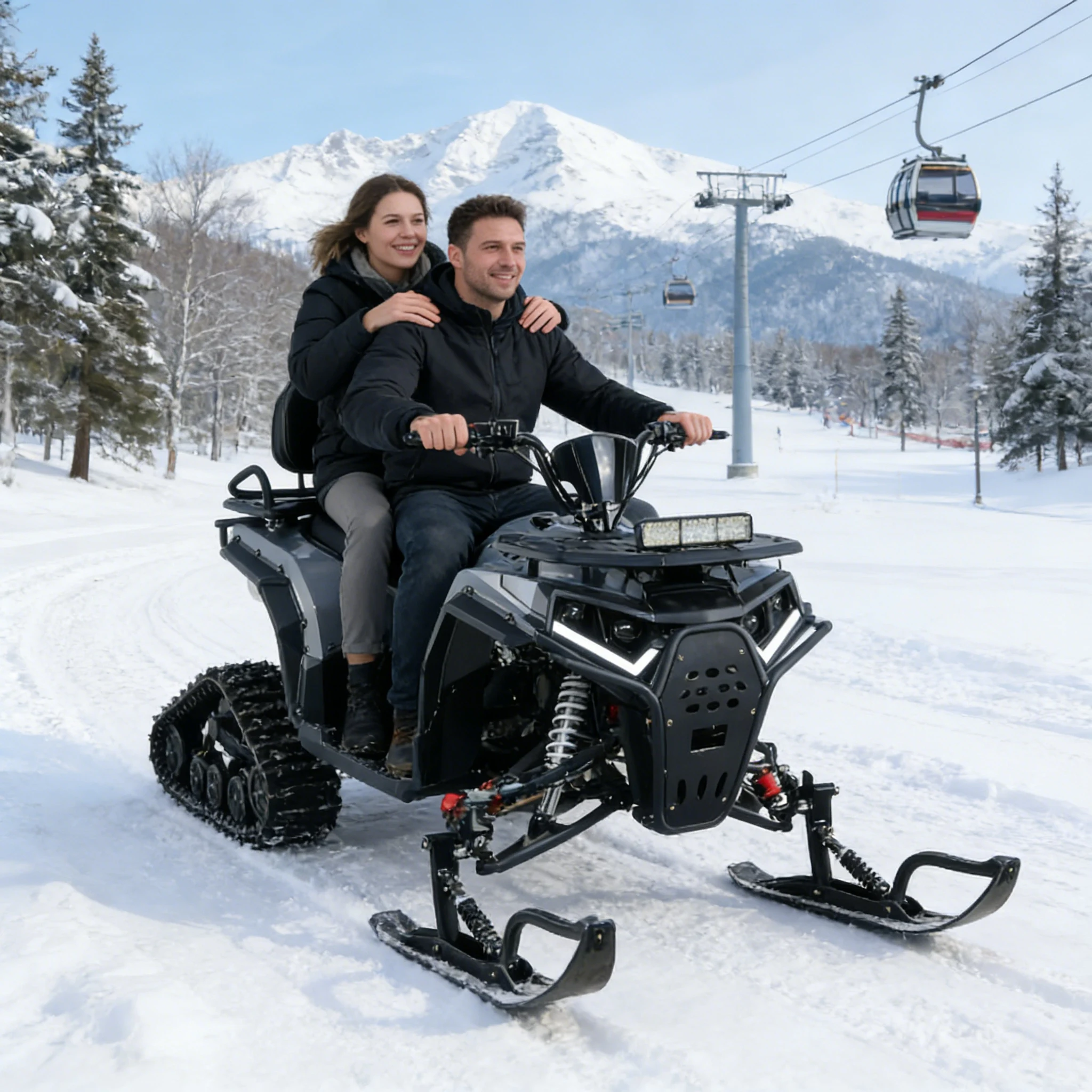 Customized High-Power Snow Vehicle  Portable Mini Snowmobile for Off-Road Snow Adventure Trips
