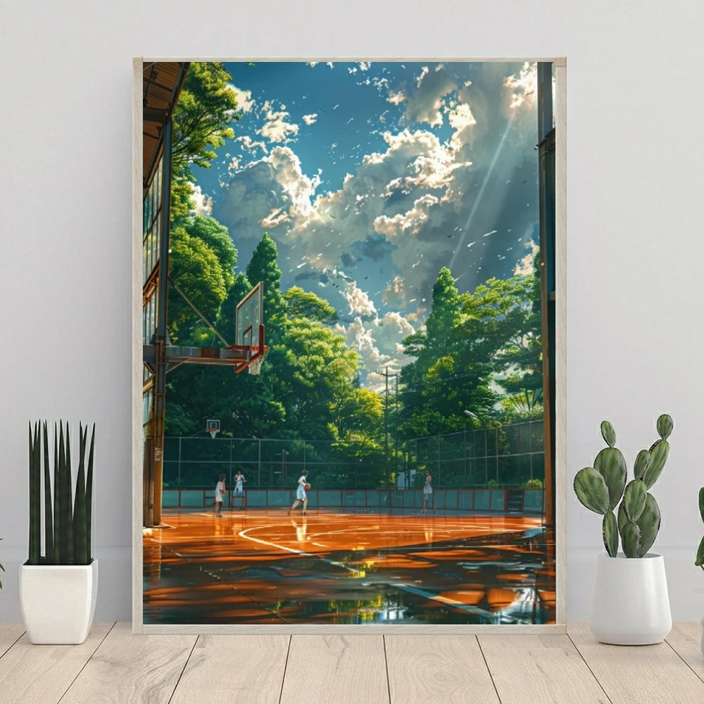 Frameless,DIY Full Diamond Painting Boy on the court Mosaic Adult Dot diamond cross stitch set living room bedroom decorative pa
