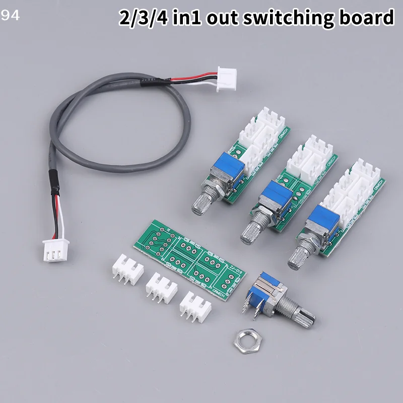 Audio Signal Switching Board With Two Three And Four Audio Sources Selecting AB And Comparing Two Three Four Input And One