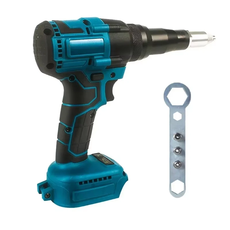 

Cordless Electric Riveter Gun 3.2-4.8mm Screwdriver LED Light Compatible fo Makita (Battery Not Included) Household Power Tools