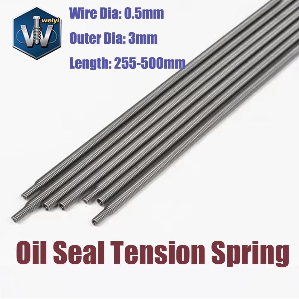 Weiyi 10-100 Stück Federstahl-Öldichtungsspannfeder für Heißsiegel-Schneidemaschinen zur Beutelherstellung, Drahtdurchmesser 0,5 mm, Außendurchmesser 3 mm – Detail 1