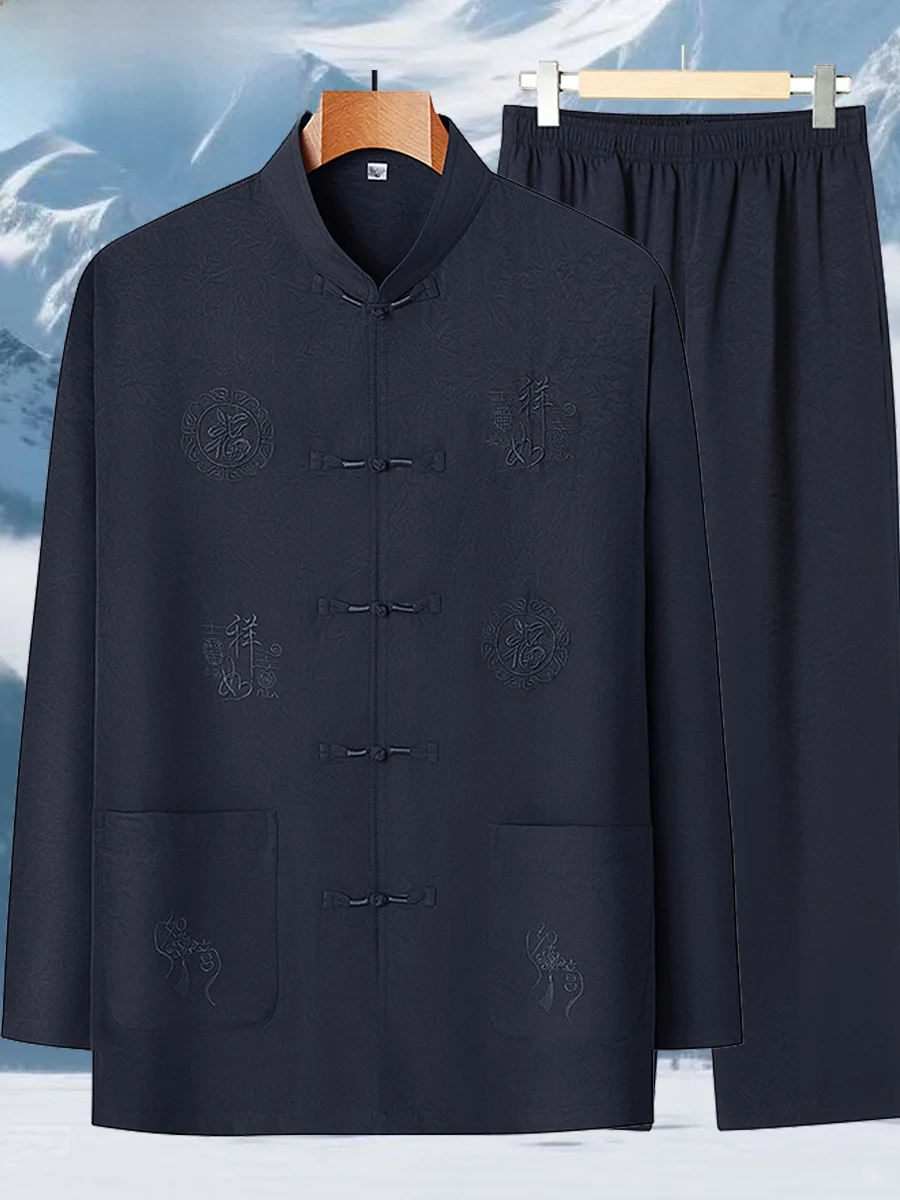 ice-silk-cotton-long-sleeve-men's-casual-shirt-tucano-wooden-duck-brand-autumn-collection-for-elderly-grandpa-traditional-chi