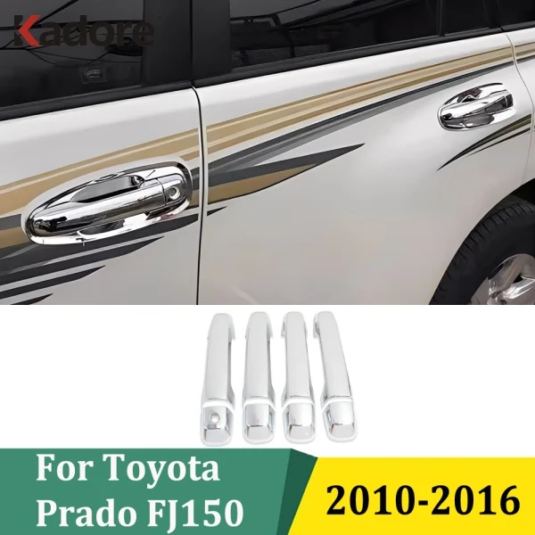 

Для Toyota Prado FJ150 FJ 150 2010 2011 2012 2013 2014 2015 2016 ABS хромированная боковая дверная ручка, накладка на внешние аксессуары автомобиля