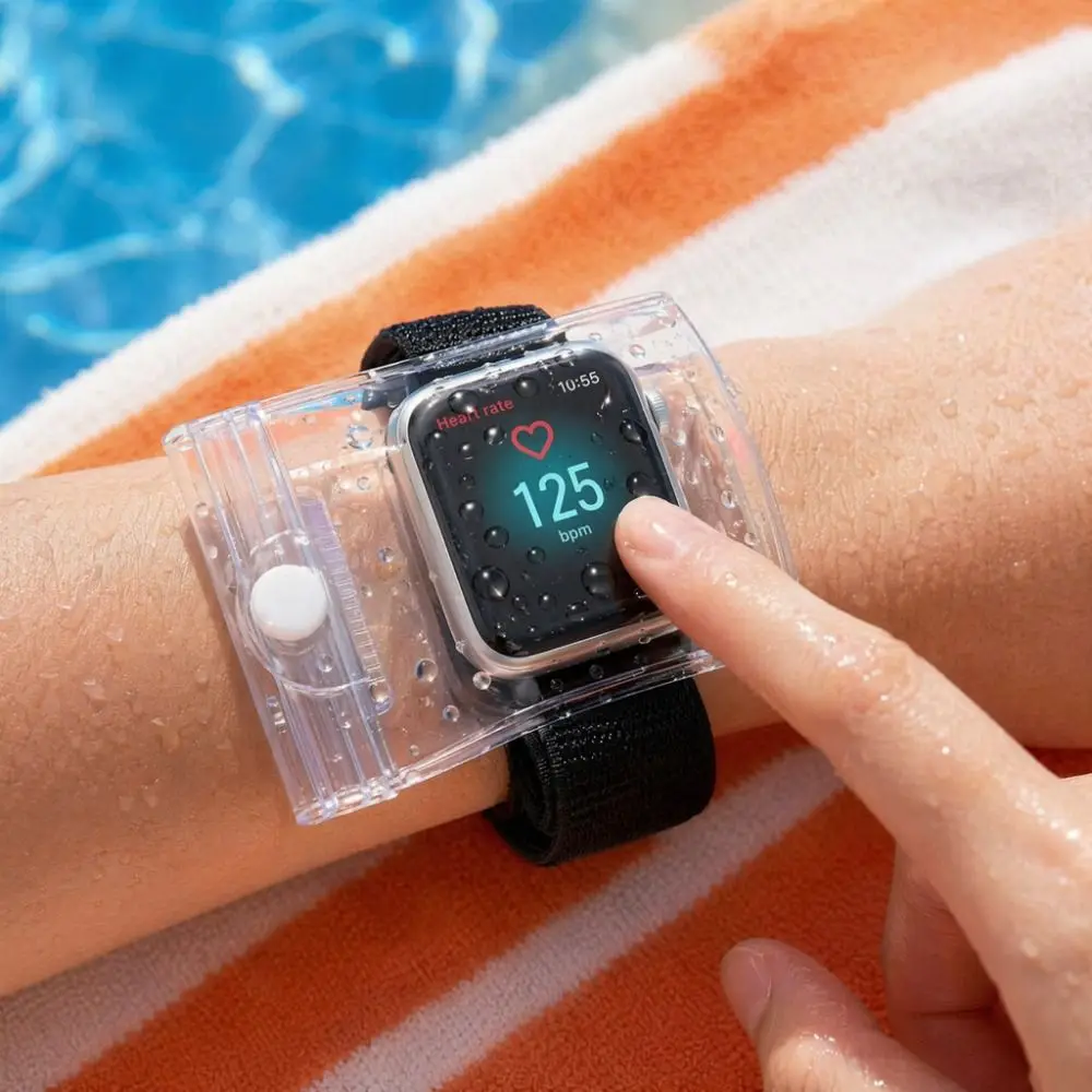 IPX8 Waterproof Smartwatch Waterproof Protective Pouch Portable Touchscreen Compatible Underwater Watch Cover Sealed