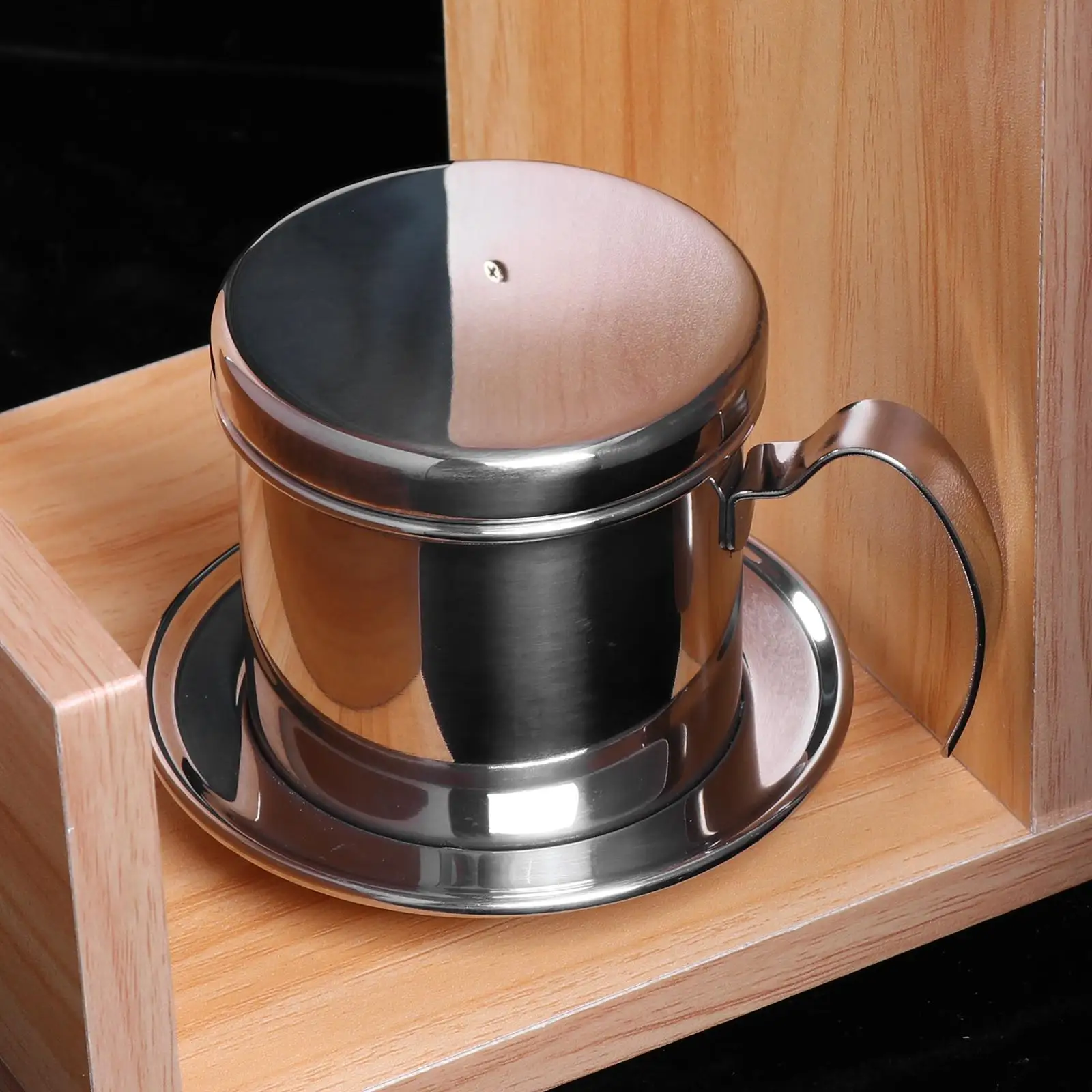 Vietnamese Coffee Drip Filter Stainless Steel Gravity Insert Dripper Single Cup Brewer for Kitchen Office Outdoors