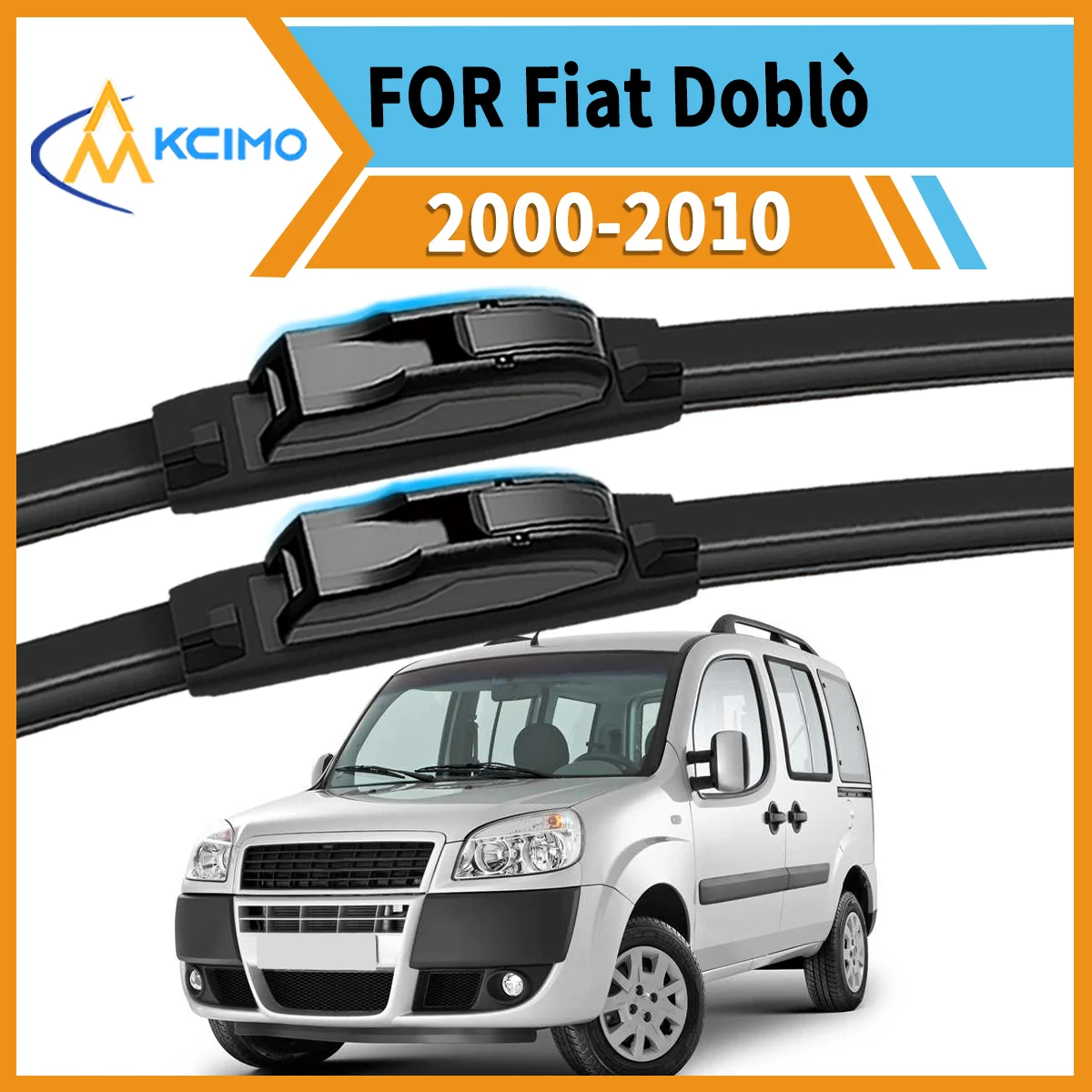 

Crystal Clear Every Drive 2-Pack Wiper Blades For Fiat Doblò 2000–2010 All-Weather Reliability Reduced Noise Enhanced Safety
