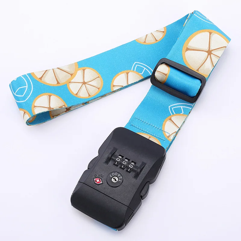 PP Luggage Belt 3 Digit Combination Luggage Strap with TSA Lock Travel EssentialsTravel Luggage Straps Suitcase Belts Adjustable