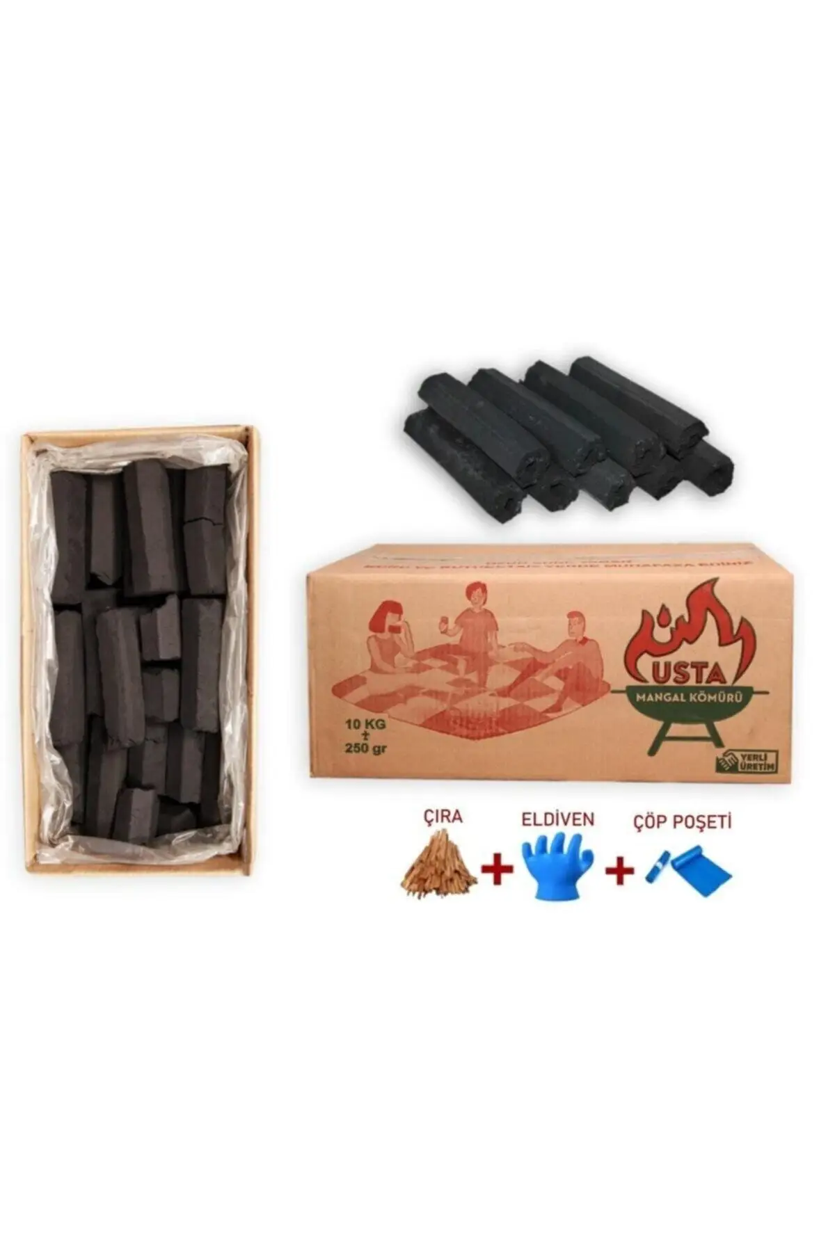 Master Natural Briquette 50 Kg Local Pressed Charcoal