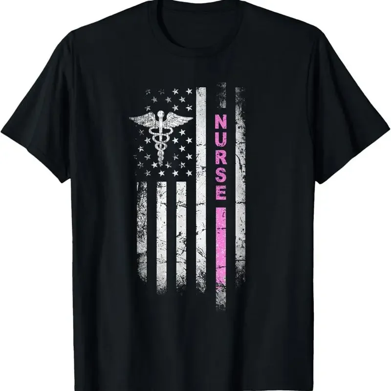 Nurse Squad Vintage Flag I Survived Nursing School Rn Team T Shirt