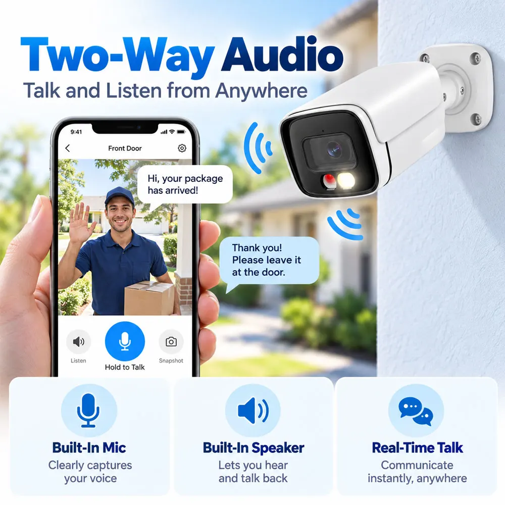 Smart 6MP Tuya PoE IP Camera Outdoor Security Bullet Camera Color NightVision Motion Detection Two Way Audio Remote View CCTV