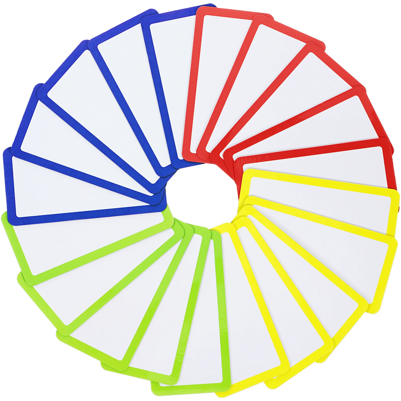 20 قطعة ملصق مغناطيسي فارغ 10x5 سنتيمتر محو جاف قابلة لإعادة الاستخدام ورقة السبورة لملصقات حاوية رف الثلاجة #6