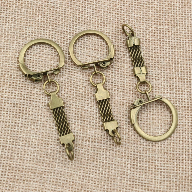 60x24mm 10pcs/lot Key Ring Key Chain Rhodium Bronze Colors Plated Lobster Clasps Keychain Keyrings Wholesale