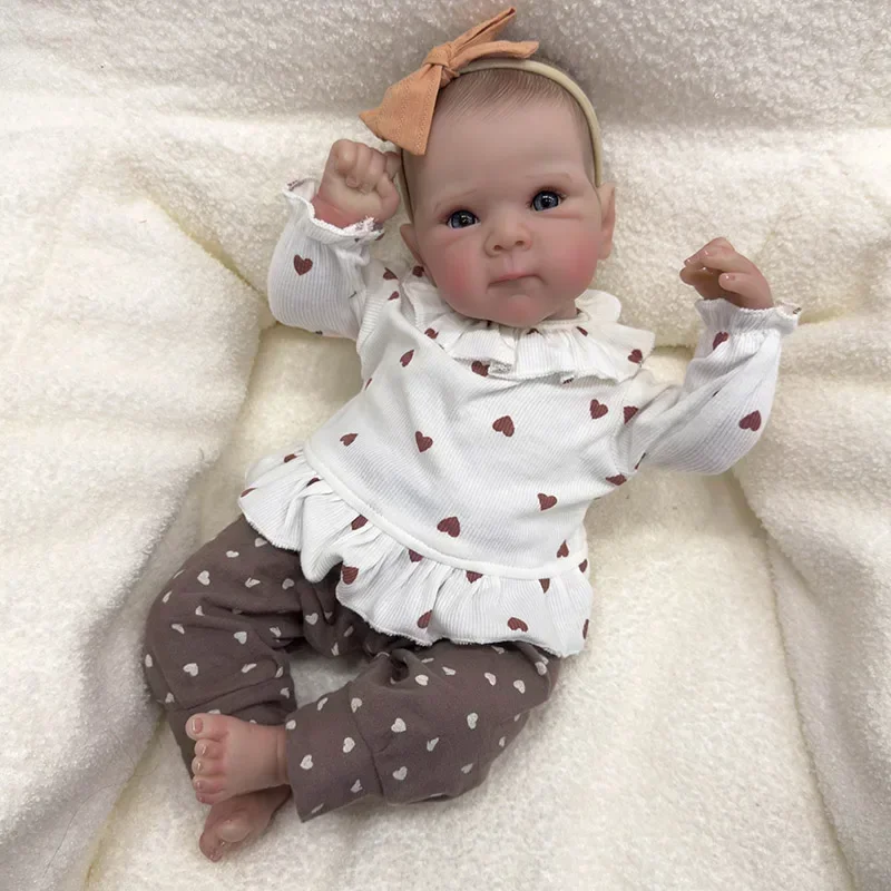 45CM Already Finished Reborn Doll Bettie Soft Body Handmade Lifelike Newborn Baby Dolls 3D Skin Collectible Art Doll Bebe Reborn